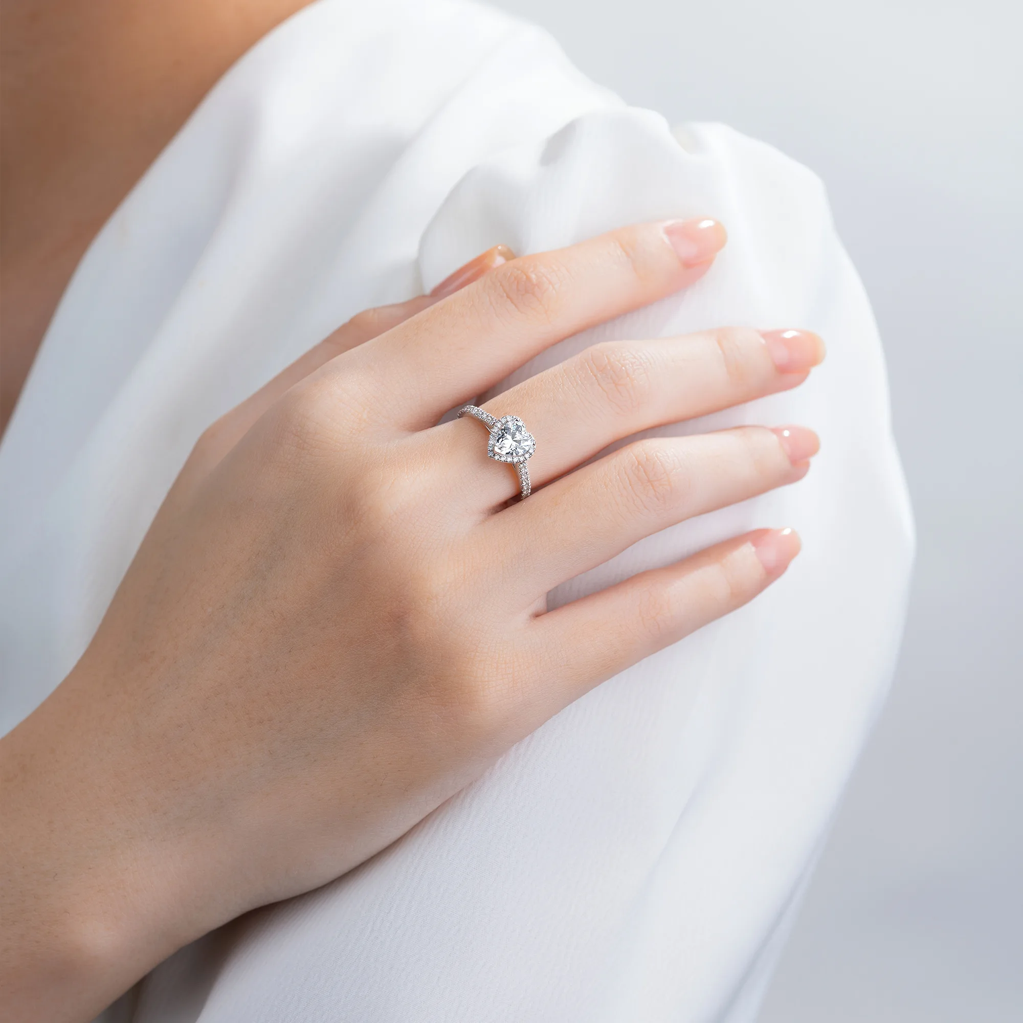 Halo Engagement Ring with Eternity Band NCH8402 6